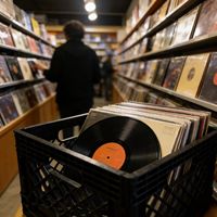 Boîte de rangement pour disques vinyles en forme de caisse à lait |   Plastique pliable écologique, recyclable, empilable, emboîtable et perforé en maille