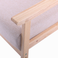 Chaises de Salon Moderne Mid-Century Beige en Tissu 2 Places