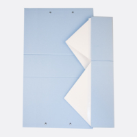 Petite boîte d'expédition en carton bleu pour bijoux, logo personnalisé, matériaux recyclés, pelliculage mat, fermeture magnétique de luxe, éponge