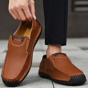 Factory Hot Sale Outdoor Fashion Soft Leather Men's Plus Size Shoes Casual Slip-on <strong>Loafers</strong> With Wholesale Price - Product Image 4