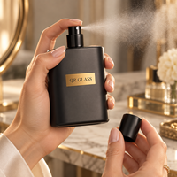 Flacons de parfum carrés de 30 ml, 50 ml, 100 ml, vaporisateur à pompe, bouchon noir et blanc, boîtes cadeaux, conteneur de parfum rechargeable