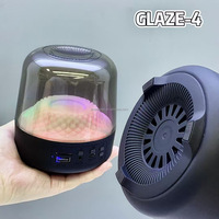 Glaze 4 5W Cadeau promotionnel de vente chaude Mini haut-parleur BT sans fil à lumière LED plein écran avec lumière RVB clignotante pour la fête à la maison