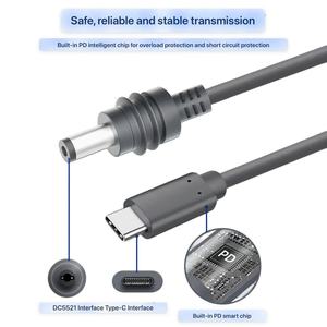 Starlink Mini USB-<b>C</b> to DC Barrel Jack Power Supply <b>Cable</b> 20V 5A PVC Cord Compatible with 100W PD <b>Chargers</b> and Power Banks 6.6-30 - Product Image 1