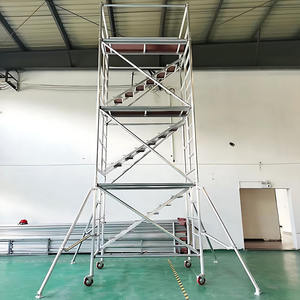 Tour d'échafaudage portable en aluminium avec roues, montage rapide pour les projets d'entretien, de réparation et de décoration - Product Image 5