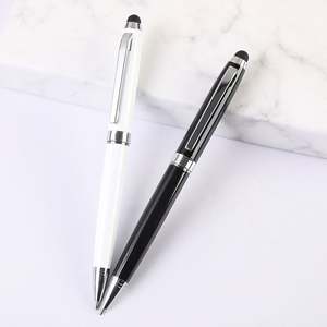 ปากกาลูกลื่นโลหะหนักแบบสัมผัสหน้าจอ สีดำเรียบง่าย สำหรับสำนักงานธุรกิจ  สามารถพิมพ์โลโก้ได้  ปากกาเขียนสำหรับนักเรียน - Product Image 6