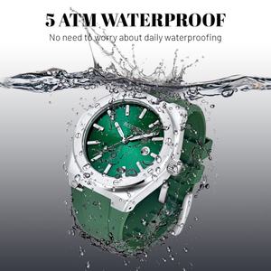 Reloj de Cuarzo de Lujo para Hombre, Cronógrafo Luminoso, Logotipo Personalizado, Resistente al Agua, Correa de Acero Inoxidable, Accesorio de Moda Premium - Product Image 6