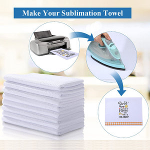 Serviettes en microfibre vierges pour sublimation, séchage rapide, tissage gaufré, pour cuisine et thé, avec logo personnalisé, pour cadeaux <span class=keywords><strong>de</strong></span> cuisine - Vente en gros - Product Image 3