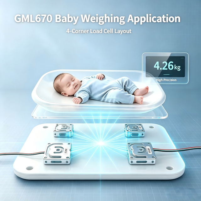 GML670 Mini Micro Load Cell 5kg 10kg 20kg Weighing Sensor for Infant Baby Scale