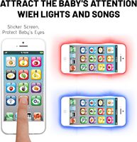 Jouet interactif de lumières éblouissantes avec 8 fonctions jouet apprentissage jouer téléphone portable pour bébé en bas âge