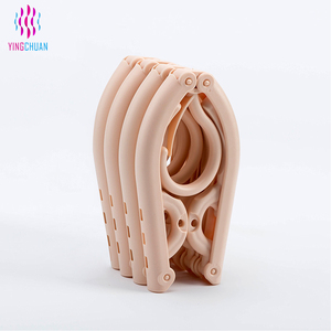 Gấp quần áo di động nhựa du lịch móc áo không gian tiết kiệm móc áo để bán - Product Image 6