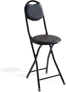 بار البراز مبطن للطي كرسي مرتفع الإفطار مطبخ مقعد إطار فولاذي لينة مقعد المحمولة - Product Image 2