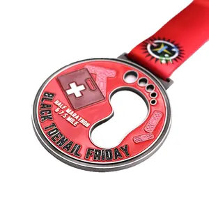 High Quality Cheap Price Custom Engrave Logo 3D Cool Design Finisher Metal Zinc Alloy Running Marathon Sport Medal