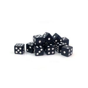 Dados Acrílicos Cuadrados Negros Estándar de 16 mm de Alta Calidad para Juegos de Mesa y Cartas - Product Image 2