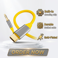 Câble adaptateur audio USB C vers connecteur casque 3,5 mm, convertisseur d'extension audio USB Aux pour autoradio, haut-parleur, casque
