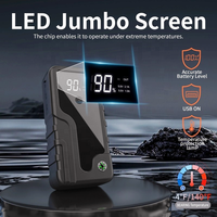 Nouvelle Pompe à Air Électrique Portable ABS avec Démarreur d'Urgence, Manomètre Numérique, Moniteur de Pression des Pneus et Lumière d'Urgence pour Voiture