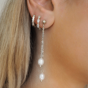 Boucles d'oreilles minimalistes CANNER plaquées or 18 carats avec perles, bijoux fantaisie, imitation perle, double pompon, pour femmes - Product Image 4