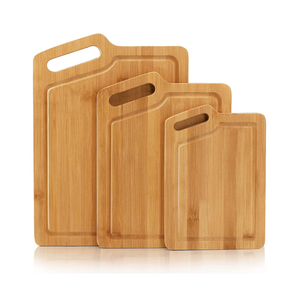 Custom wholesale eco-friendly 3 pack fruit wooden chopping board bamboo cheese cutting board set