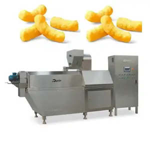 Fabrika kaynağı mısır şişirilmiş aperatifler yapma makinesi tam otomatik mısır şişirilmiş aperatif makineleri