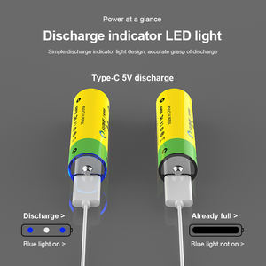 Nuevo 3000mwh 2000mAh Tamaño Aa Batería <span class=keywords><strong>recargable</strong></span> de iones de litio 1,5 <span class=keywords><strong>V</strong></span> Baterías recargables de litio Aa para <span class=keywords><strong>c</strong></span>ámara Trail - Product Image 6