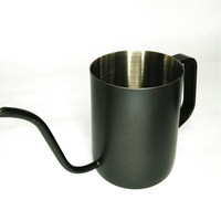Carafe à café en acier épais à anse, style très prisé, pour café infusé à la main, accessoire pour les amateurs de café, bouilloire à café