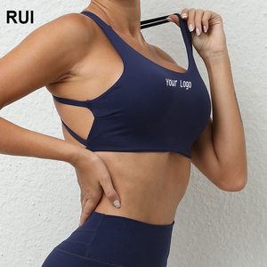 RUIQUWIN Soutien-Gorge de yoga sexy pour femme Logo personnalisé Respirant Dos croisé Soutien-gorge de sport Soutien élevé Séchage rapide Running Fitness Top - Product Image 1