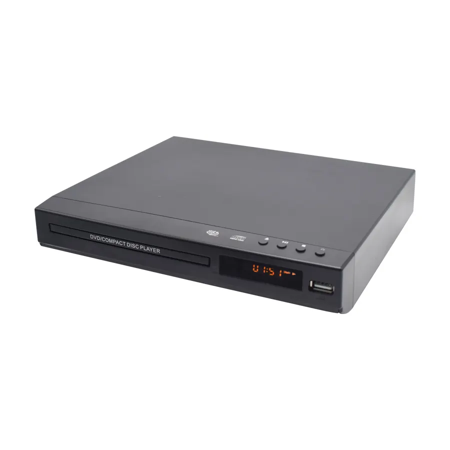 Vendita calda Home DVD Player telecomando CD lettore USB altoparlante portatile dimensioni Home Audio Video con HD-MI porte