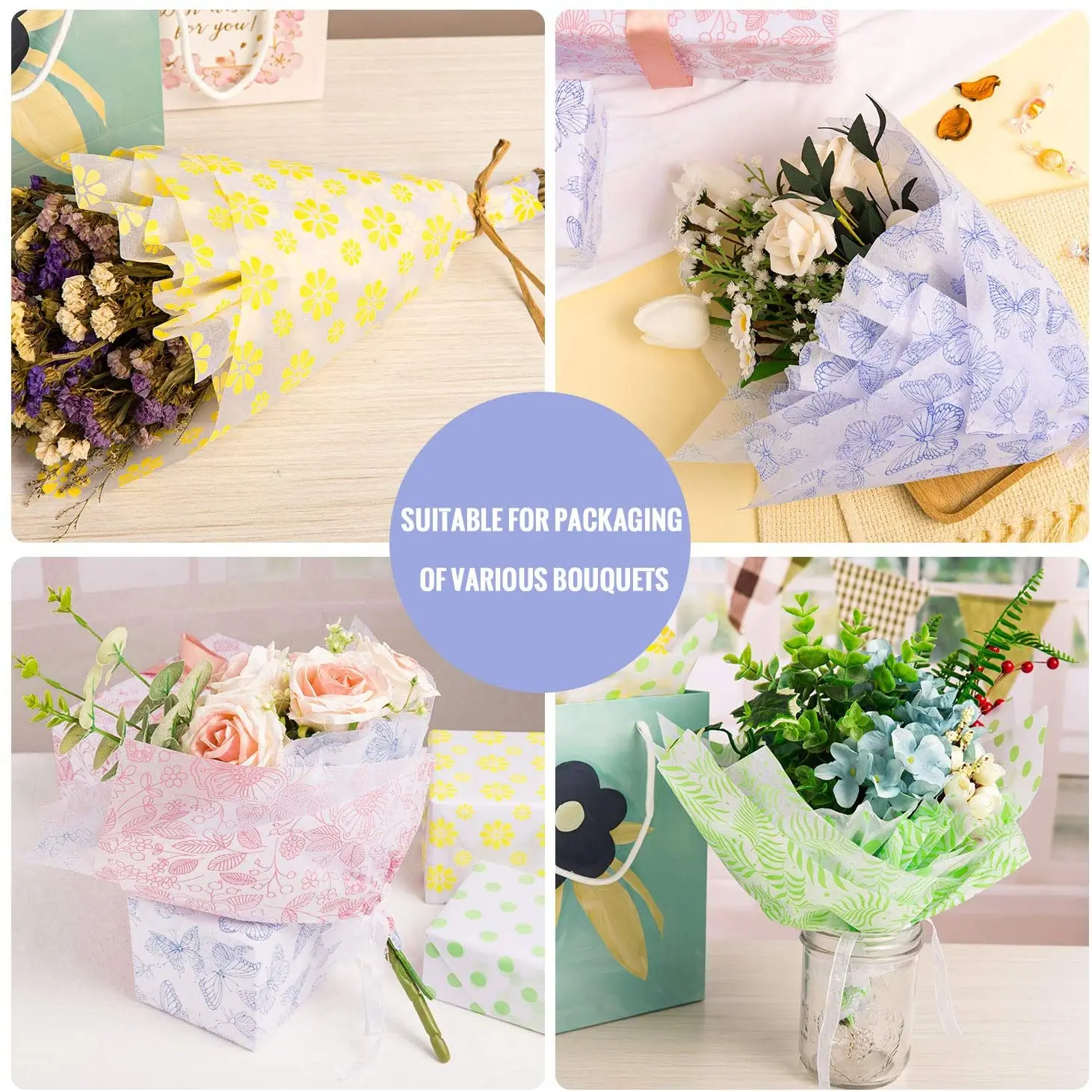Custom Brand Logo Printing Gift Wrapping Tissue Paper Clothes Tissue Wrapping Paper for Packing