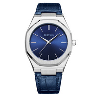 Jam Tangan Pria BESTWIN 812PD Original Classic Fashion Tanggal Kronograf Jam Tangan Pria Tahan Air Sport Tali Kulit Montre Pour Homme
