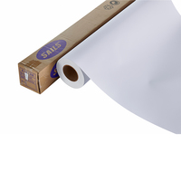Rouleau de vinyle autocollant PVC permanent amovible 120 g/m², imprimable, imperméable, blanc brillant, pour affiches de fenêtre