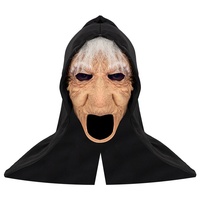 Masque d'Halloween en plastique, couvre-chef effrayant de sorcière, capuche, thème fantastique et science-fiction, accessoire de film et de télévision, réaliste, pour performance de vendeur de rue