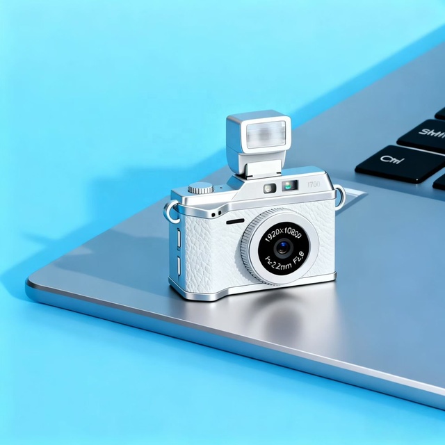 Mini Camera 1080P HD Digital Camera with Screen Flash Lamp Portable Retro Travel Student Small Camcorder