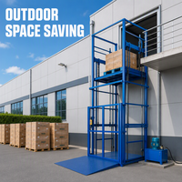Plateforme élévatrice hydraulique murale à faible coût pour marchandises, capacité 1-5 tonnes, élévateur de fret électrique vertical pour entrepôt