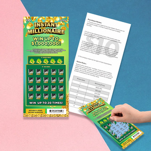 Conception gratuite Gameplay personnalisé Haute qualité anti-contrefaçon Carte de loterie à gratter personnalisée Carte de <span class=keywords><strong>loto</strong></span> - Product Image 1