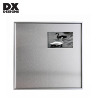 Cadre photo en métal, cadre en alliage d'aluminium, panneau en acier inoxydable avec impression artistique Cygne, décoration moderne pour la maison, cadeau pour le salon ou la chambre
