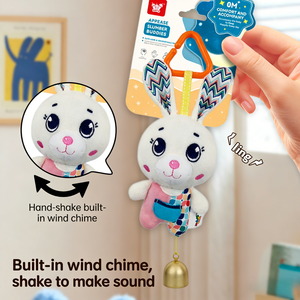 Juguete <span class=keywords><strong>de</strong></span> Peluche con Campana Colgante <span class=keywords><strong>para</strong></span> Bebés, Móvil <span class=keywords><strong>para</strong></span> <span class=keywords><strong>Cuna</strong></span>, Sonajero, Juguete <span class=keywords><strong>para</strong></span> Calmar y Acompañar el Sueño <span class=keywords><strong>de</strong></span> Recién Nacidos - Product Image 2