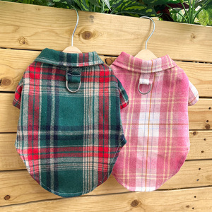 Camisa a cuadros para perros y gatos, ropa de poliéster para razas medianas y grandes - Product Image 1