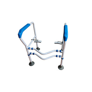 Barra de apoyo para inodoro ZIXBO, 57x65x49cm, barra de seguridad de aleación de zinc y nailon para personas mayores, dispositivo de asistencia para baño, no requiere perforación - Product Image 2