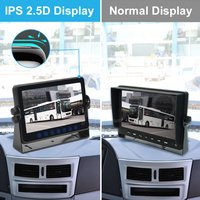 PJAUTO 7 pulgadas IPS HD Split autobús turístico Van Monitor sistema de cámara