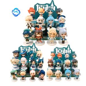10 estilos Mini tamaño helado Genshined <span class=keywords><strong>Manga</strong></span> figurita impacto Klee Zhongli sorpresa Anime figura misterio caja ciega Juguetes - Product Image 1