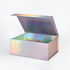 Caja de Regalo Plegable Rosa Personalizada al por Mayor, con Cierre Magnético de Lujo y Cinta - Product Image 1