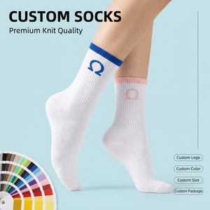 Free Design Custom logo Breathable <b>Grip</b> <b>Socks</b> Custom Durable Ribbed Cotton Cushioned Crew Sports <b>Socks</b> for Running - Product Image 1