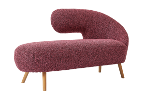 كرسي استرخاء عصري أنيق ومريح بتصميم منحني فريد، قماش ناعم فاخر باللون الأرجواني الأنيق للمنزل والمكتب - Product Image 2