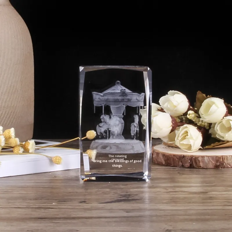 Creative 3D Model Crystal Gift Ornaments