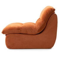 Fauteuil pouf transfrontalier à une place, garni d'éponge haute densité, avec housse amovible, design moderne et minimaliste pour petits espaces de vie