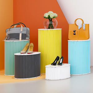 Ronda MDF zócalo evento columna blanco Pedestal pantalla de mesa de boda de flores para eventos matrimonio decoración de fiesta de boda - Product Image 4