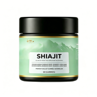 Gummies OEM d'extrait de Shilajit et d'Ashwagandha 30:1 pour adultes – Soutien immunitaire, mémoire et concentration – Équivalent 1500mg – Complément alimentaire à base de plantes