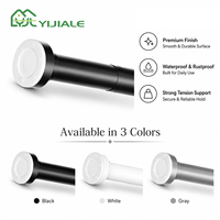 YIJIALE Barra de Ducha Extraíble sin Herramientas, 25mm 27.56-47.24 Pulgadas, con Recubrimiento en Polvo, Resistente, Patentada, 100% Control de Calidad, para Baño