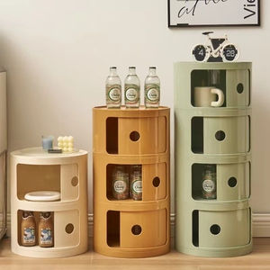 Comodino <span class=keywords><strong>Rotondo</strong></span> Mini Trendy e Colorato in Resina ABS Multistrato - Product Image 2