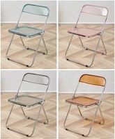 Chaise pliante confortable et portable, style luxe léger, pour la maison et l'extérieur, avec structure en métal et coussin en éponge
