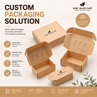 Boîtes d'expédition en carton ondulé kraft recyclables pour l'e-commerce, personnalisées avec logo, pour vêtements, avec impression OEM.